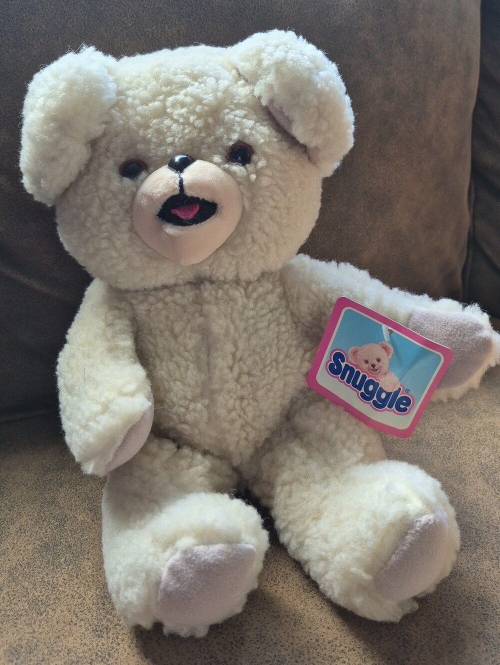 Vintage Snuggle Bear Plush Puppet With Tags